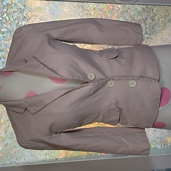 Y2k Juicy Couture Vintage Pink & White Striped Corduroy Button Up Blazer SZ:S - Picture 2 of 10